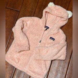 Patagonia Soft Pink Fleece Jacket with Ears
